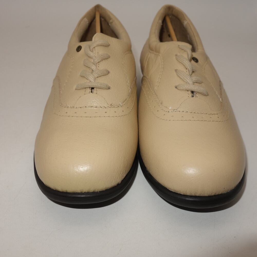 NEW Dr. Scholl's Lace Up Oxford Air Pillow Insole Leather Shoes Tan Women's 6.5 - Picture 2 of 7
